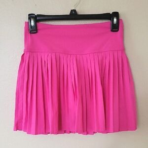 Fabletics Womens Neon Pink Hot Shot Pleated Mini Skort - Size XS